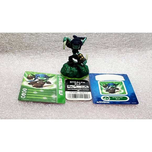 Skylander Spyro's Adventure Stealth Elf Figure With Card & Sticker - Picture 4 of 11